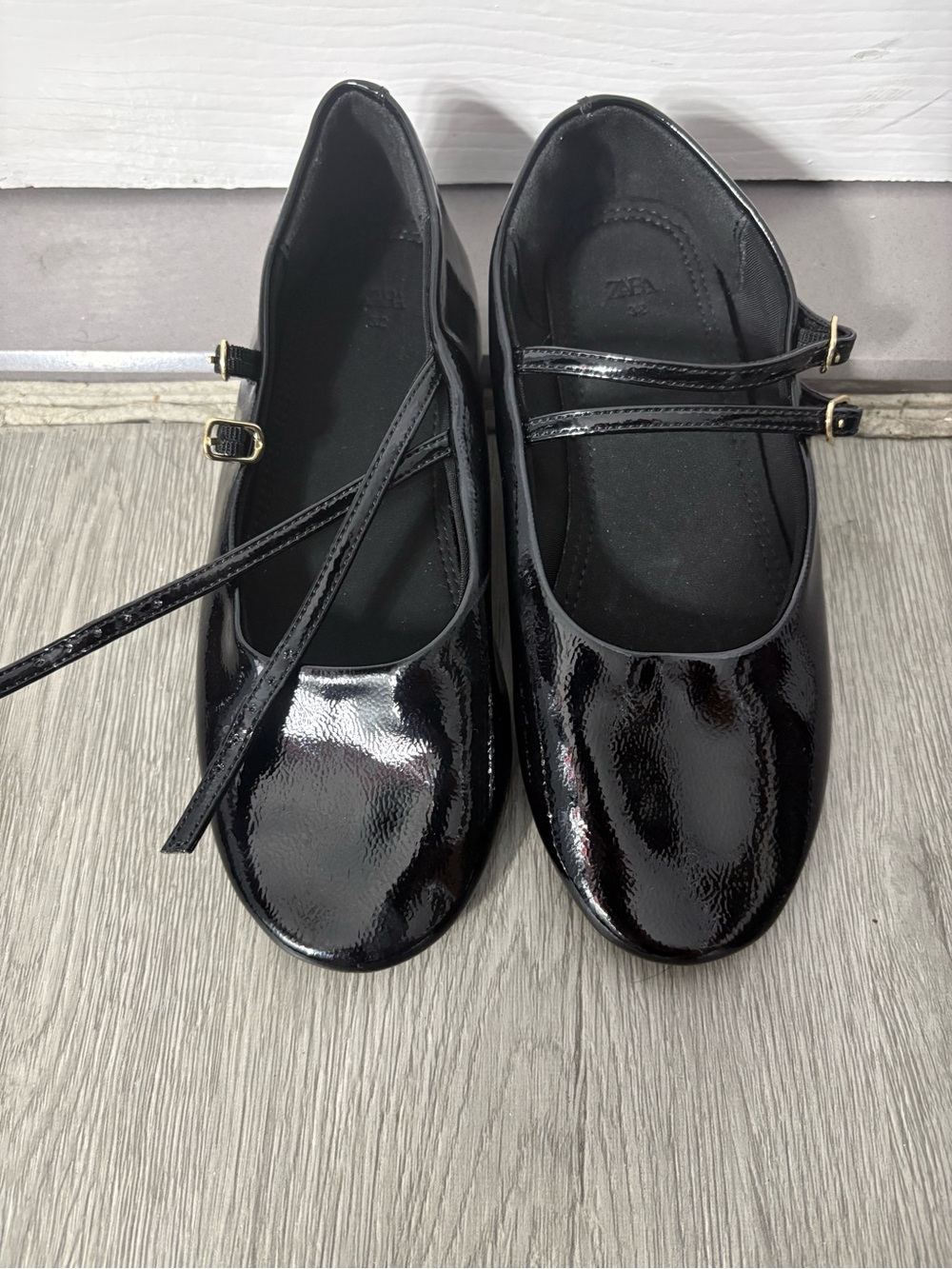 Zara Black Double-Strap Mary Janes